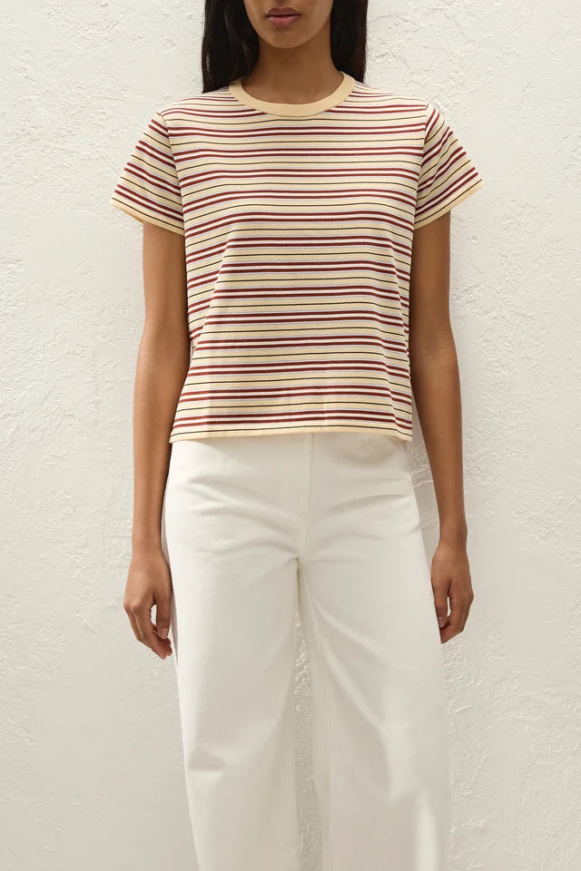(PRE-ORDER) ESTELA T-SHIRT - CILA STRIPE BUTTER