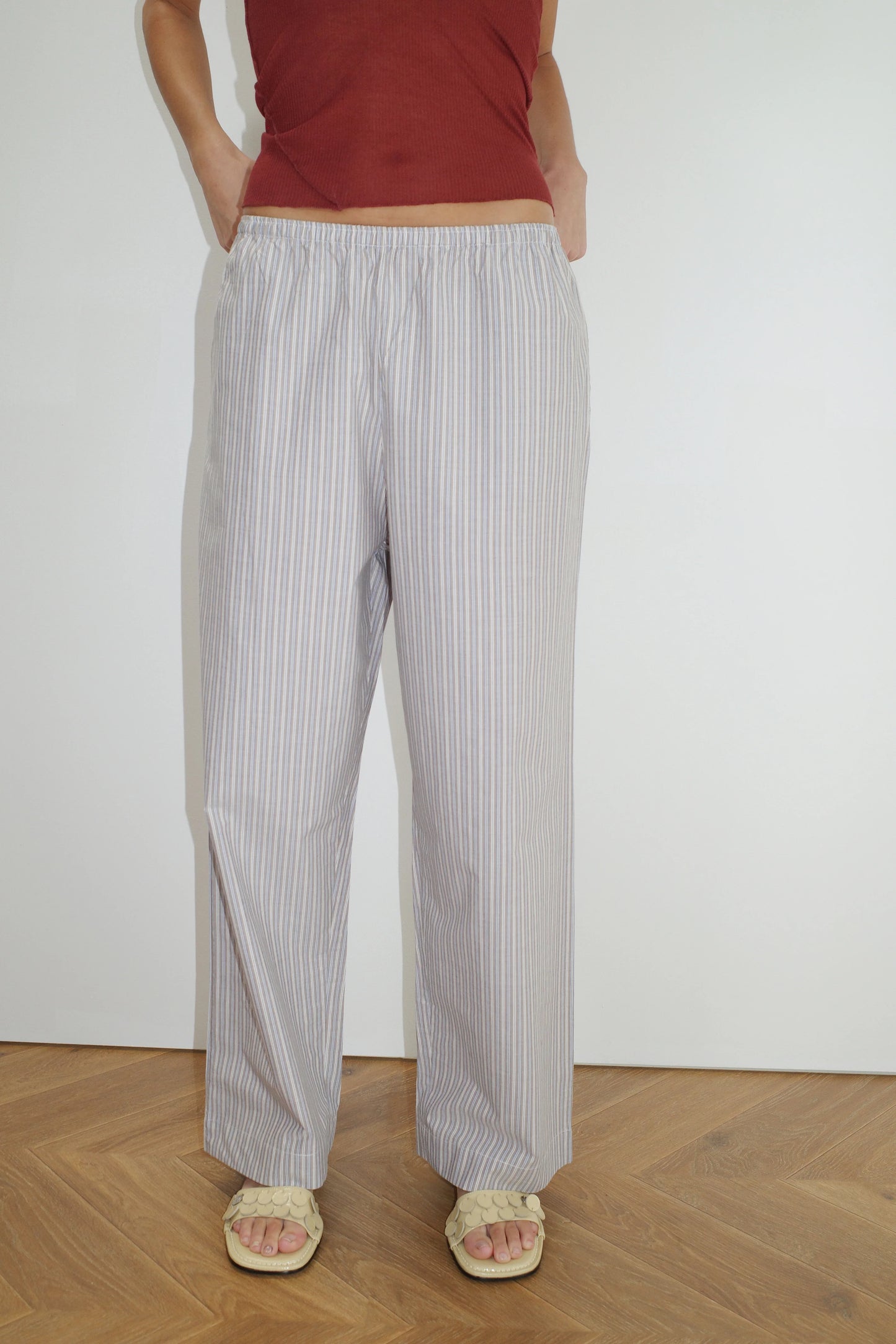 THE EASE TROUSER - SEAS STRIPE