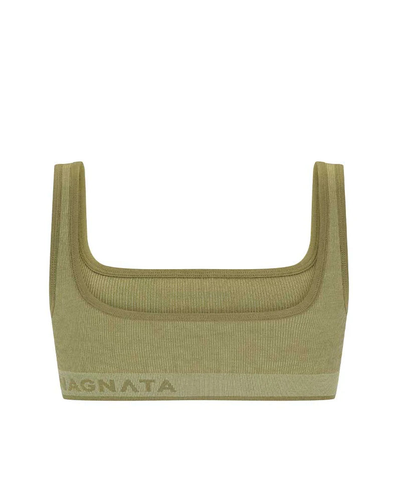 M19 FINE RIB WOOL BRALET - FAUNA