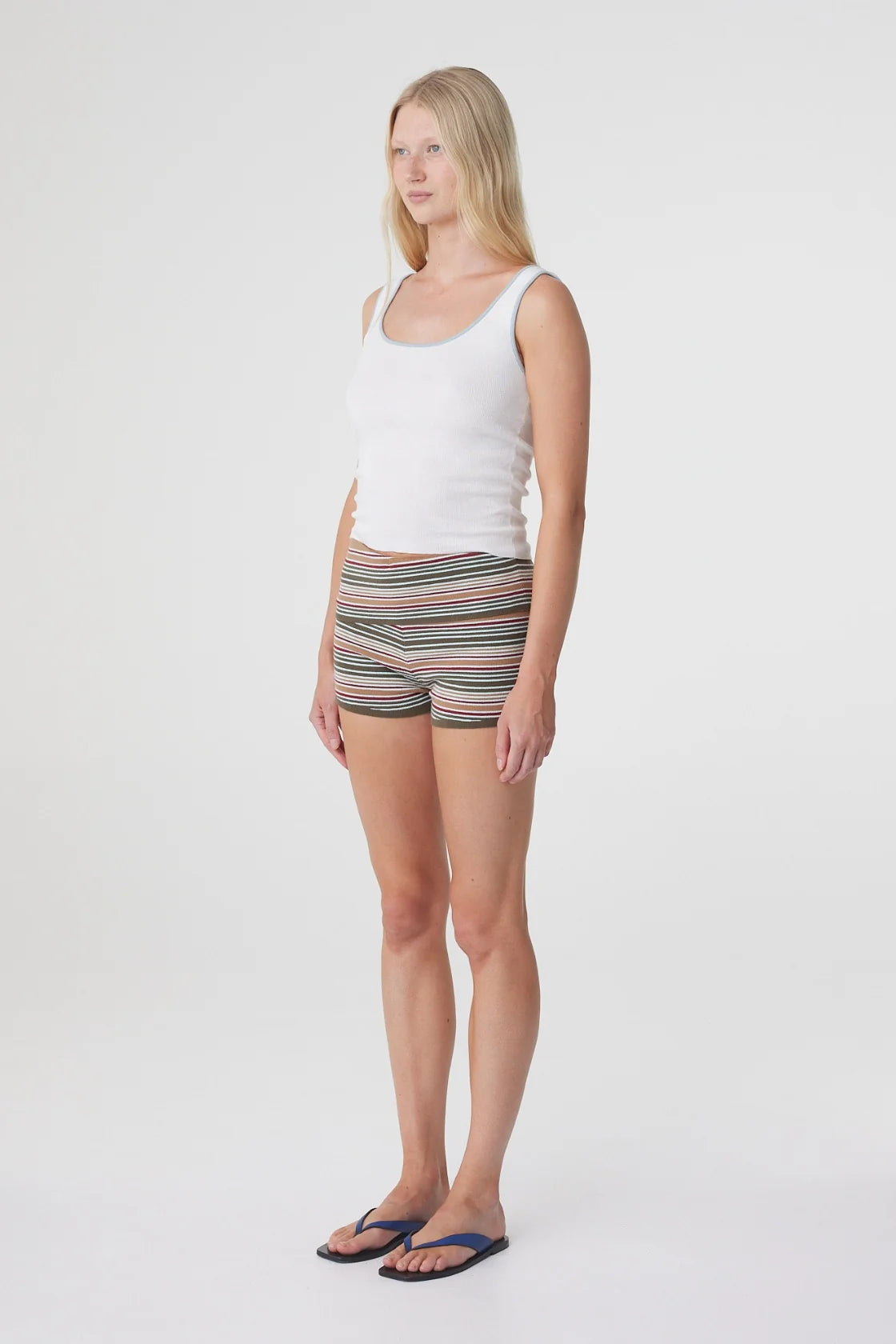 KAYA TANK - CREAM & DUSK BLUE