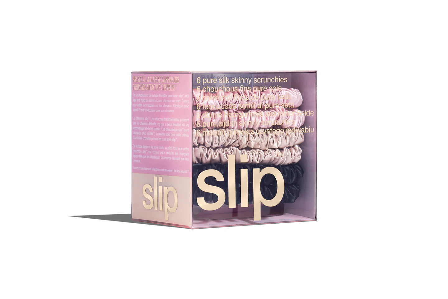 SLIP PURE SILK SKINNY SCRUNCHIES - SET OF 6 - MULTI
