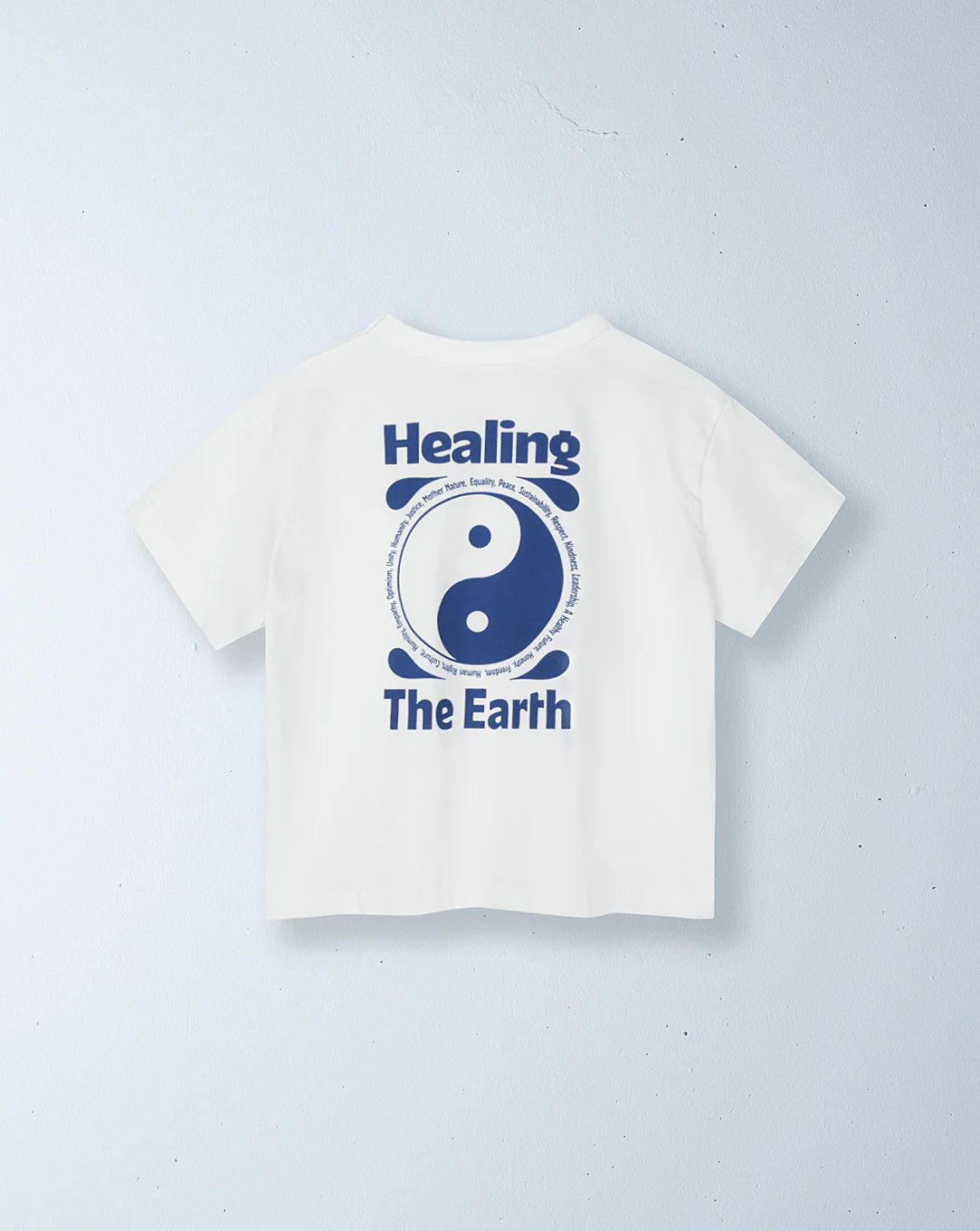 KEEP EARTH AROUND TEE - DEEP BLUE PRINT