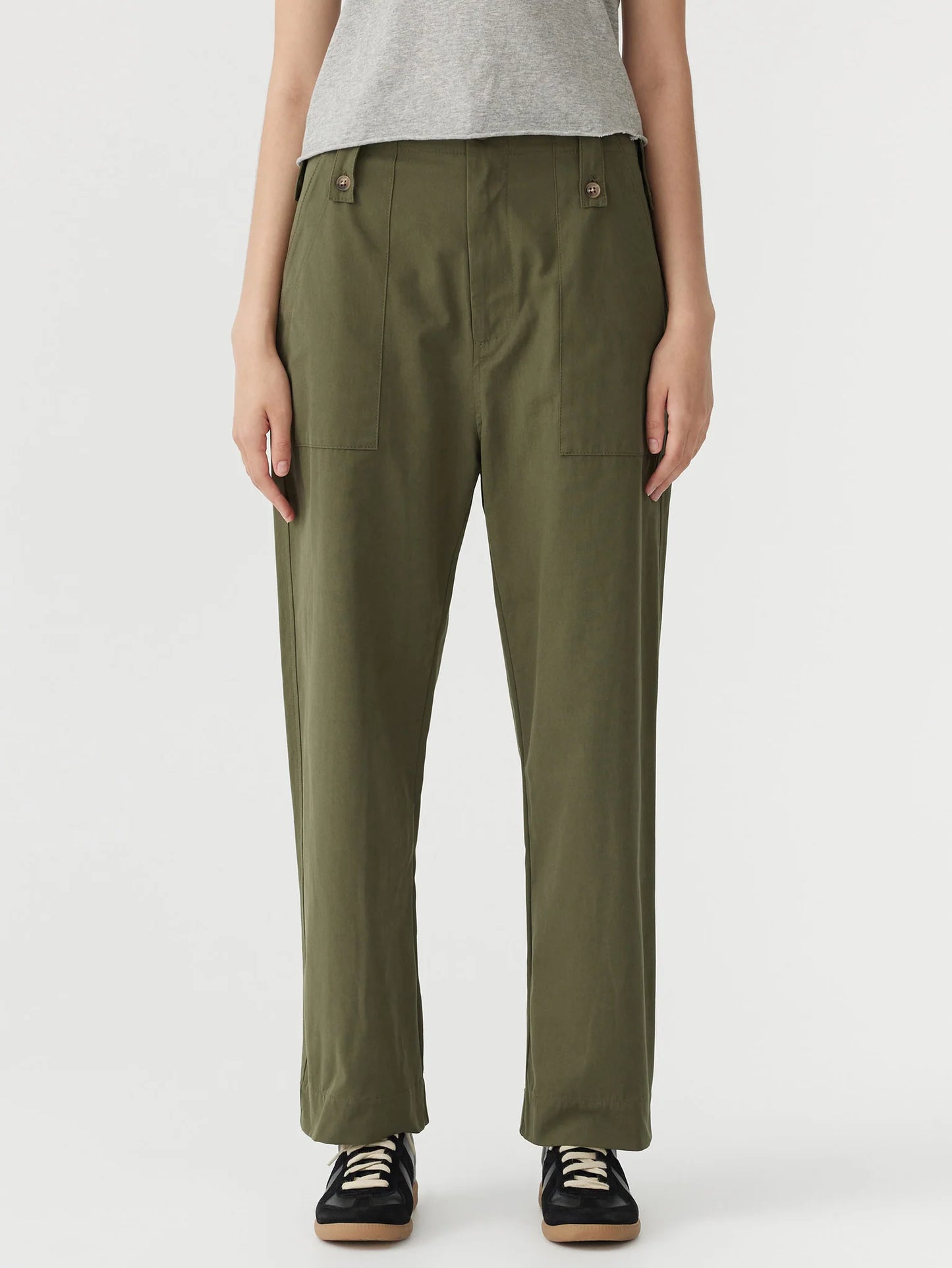 TAB DETAIL UTILITY PANT - KHAKI