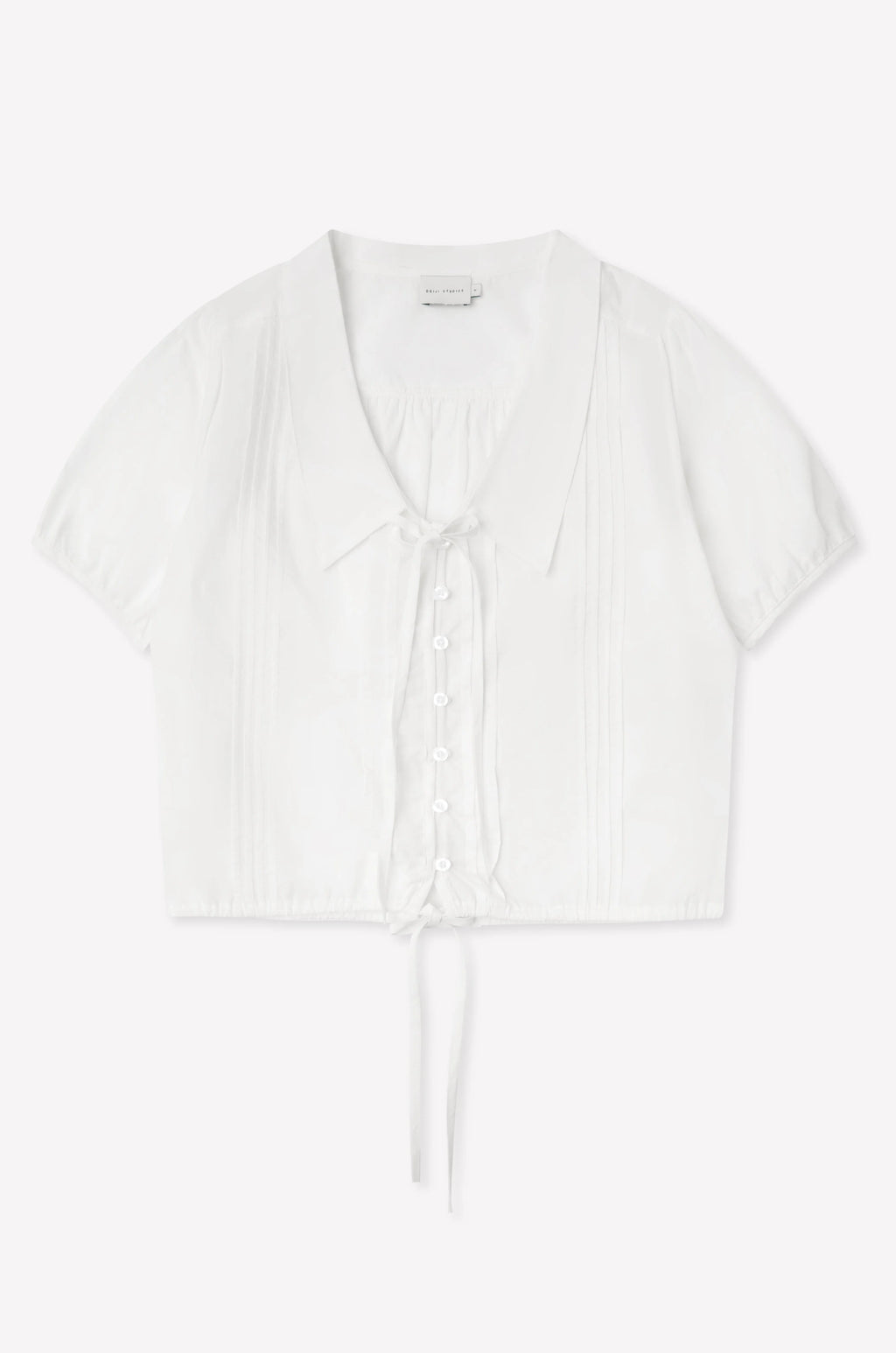 FINE COLLAR TOP - WHITE