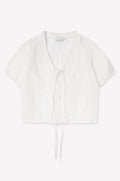 FINE COLLAR TOP - WHITE