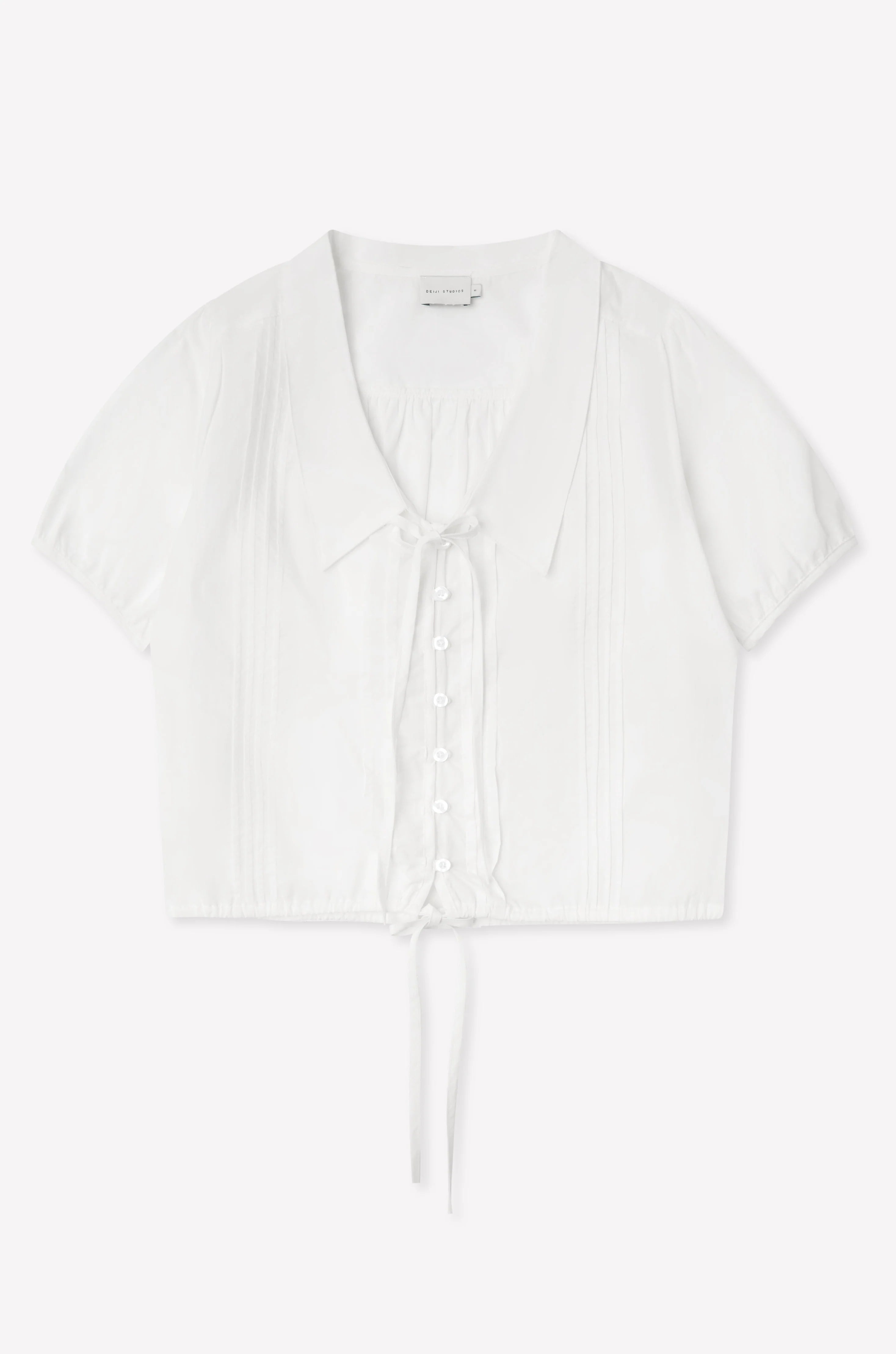 (PRE-ORDER) FINE COLLAR TOP - WHITE