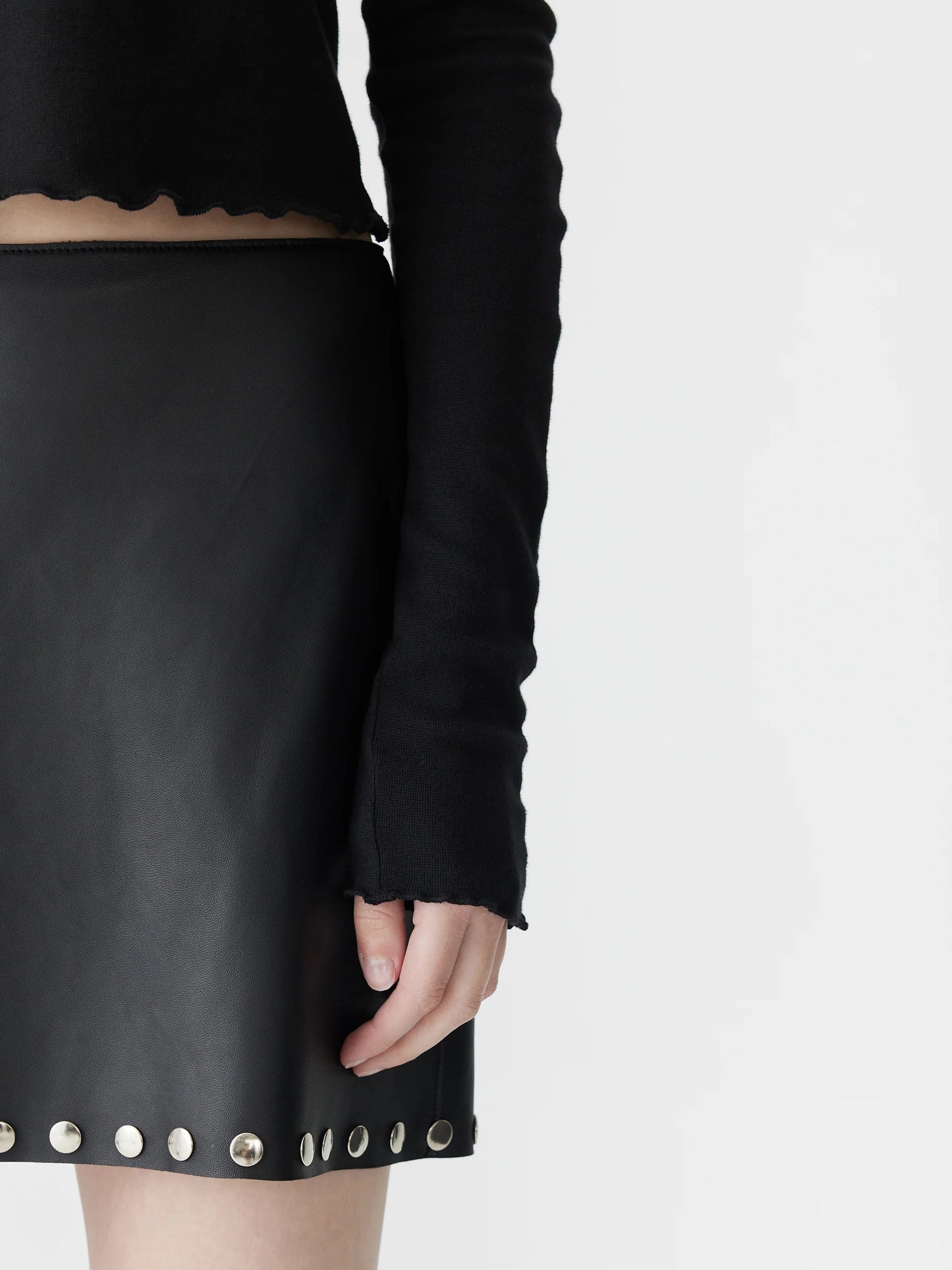 SLIM RIB RAGLAN L/S T SHIRT - BLACK