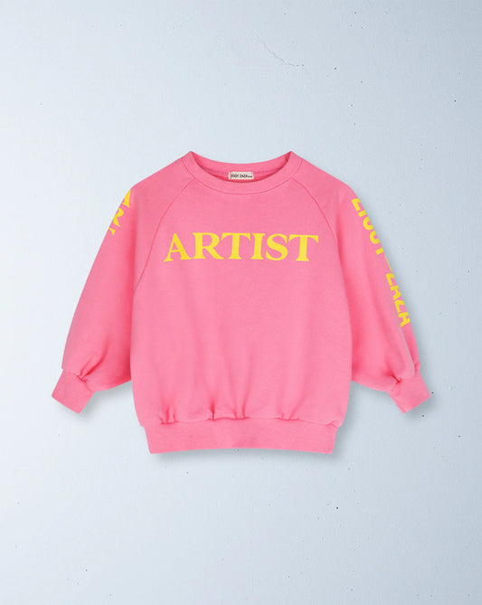ARTIST PULLOVER - PINK POP / YELLOW