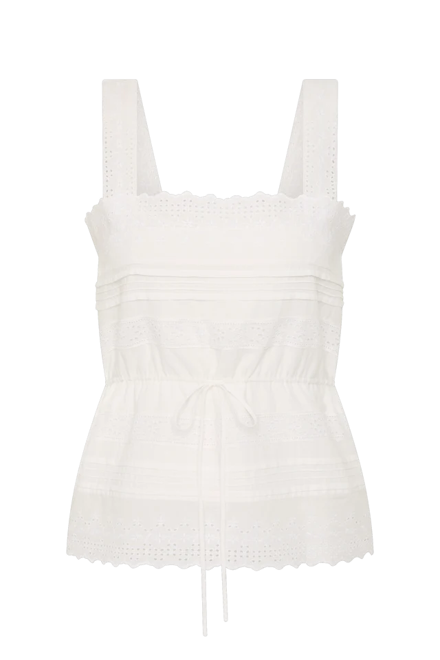 (PRE-ORDER) DALILA TOP - FERNANDA LACE ANTIQUE WHITE