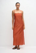 SQUARE SHIFT MIDI DRESS - POLKA DOT TOMATO