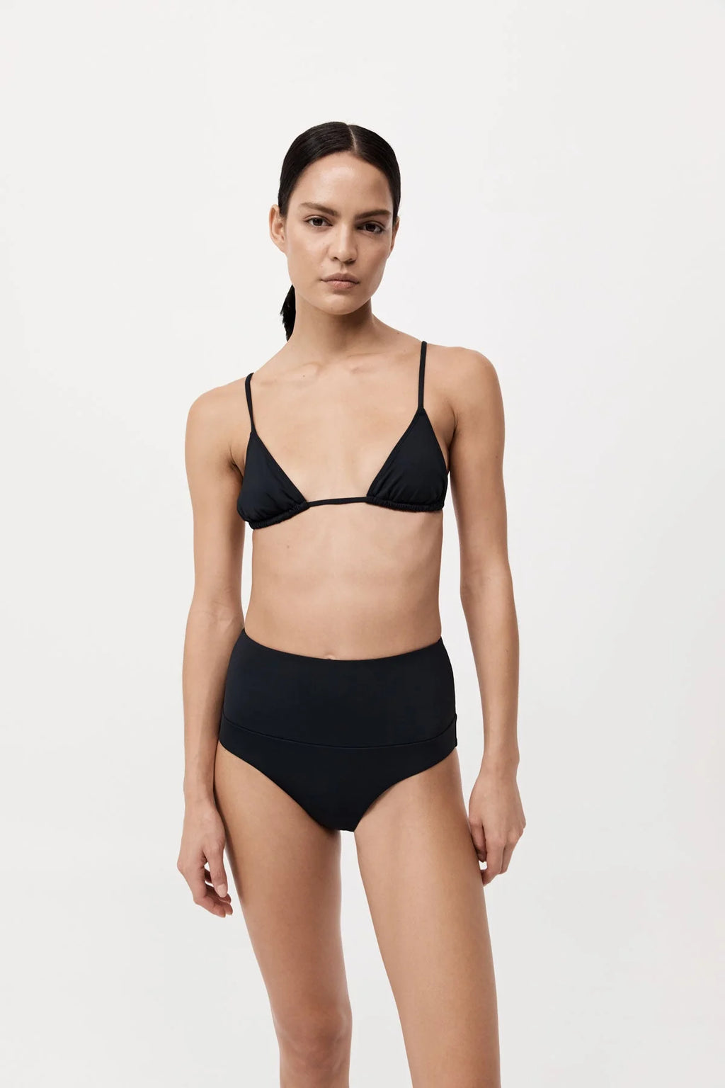 TRIANGLE BIKINI TOP - BLACK