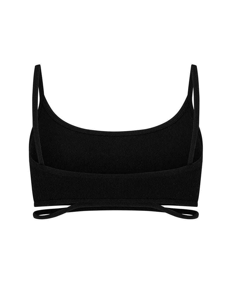SPLICE WOOL BRALET - BLACK
