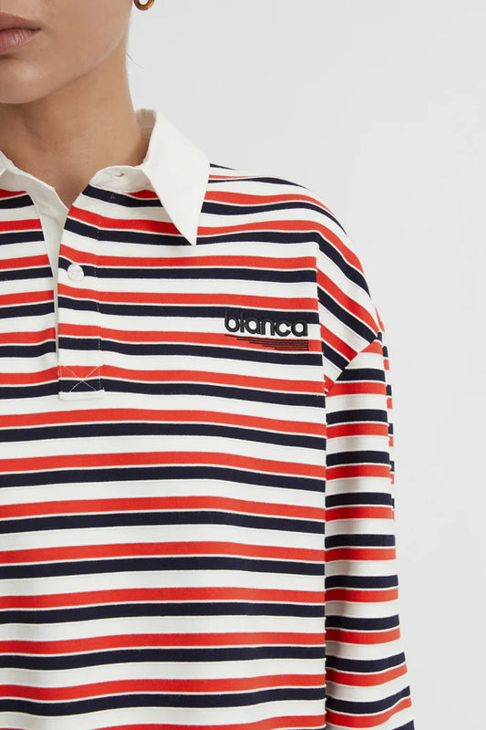 ELLIE POLO TOP - RED