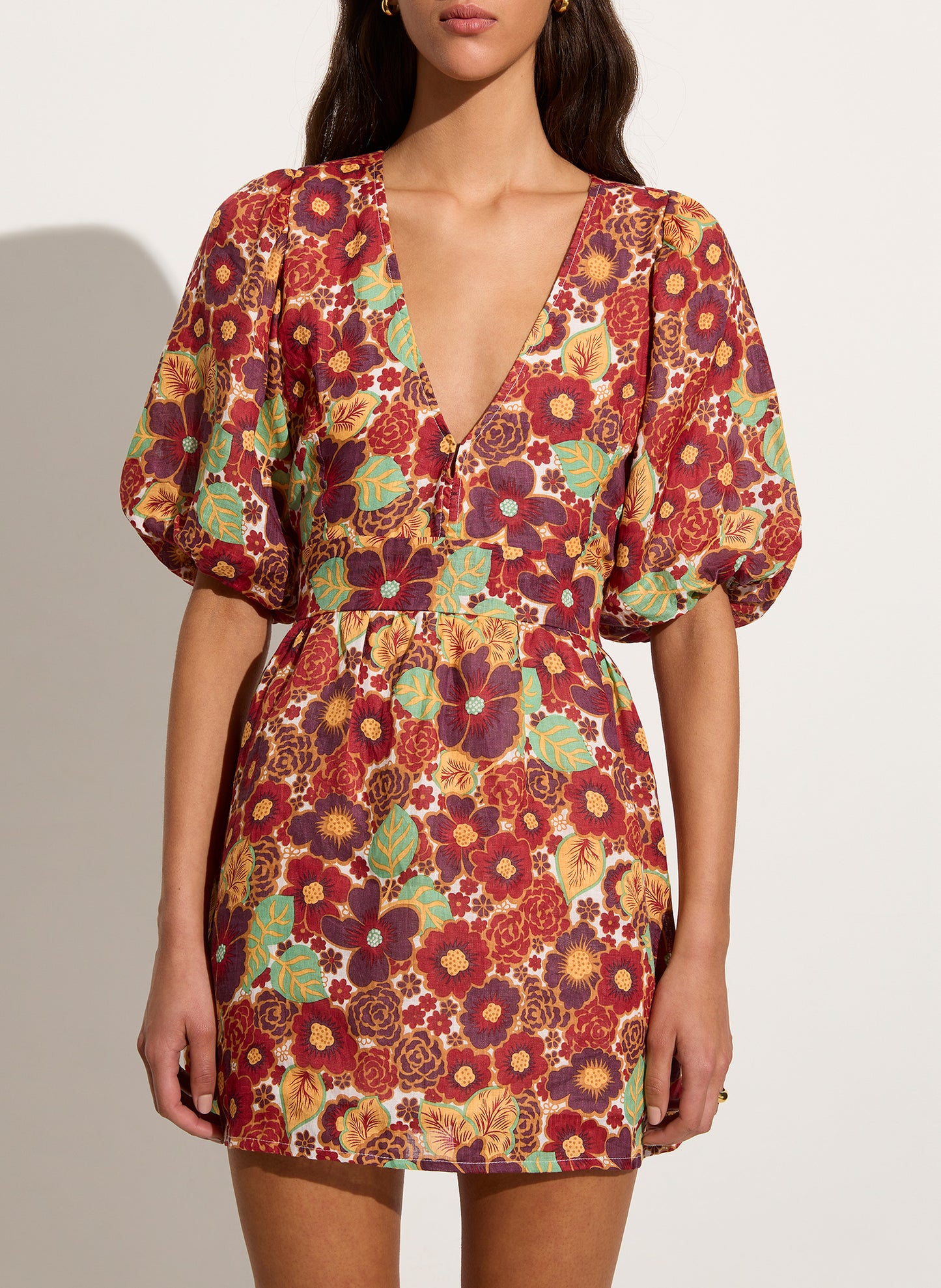 ESTELA MINI DRESS - LA MIRA FLORAL RUBY