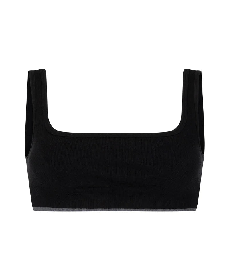 CLASSIC WOOL BRALET - BLACK