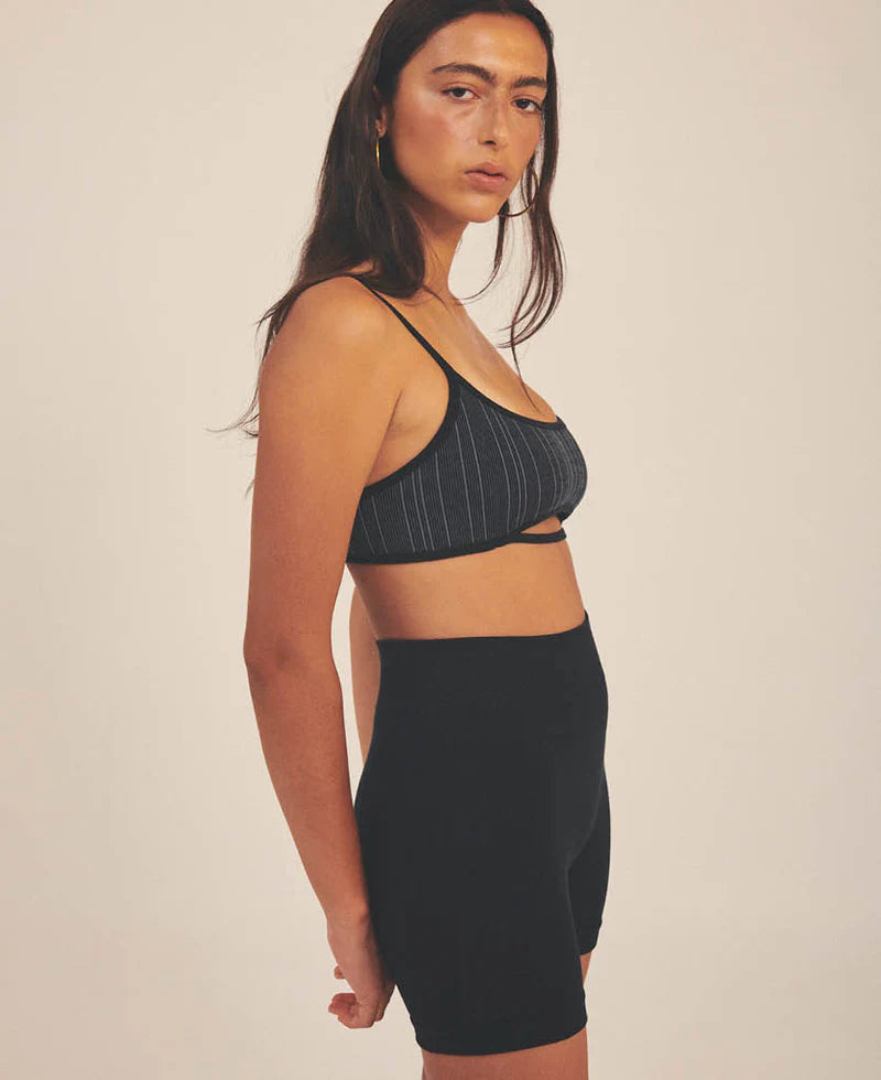 ELBA WOOL BRALET - BLACK