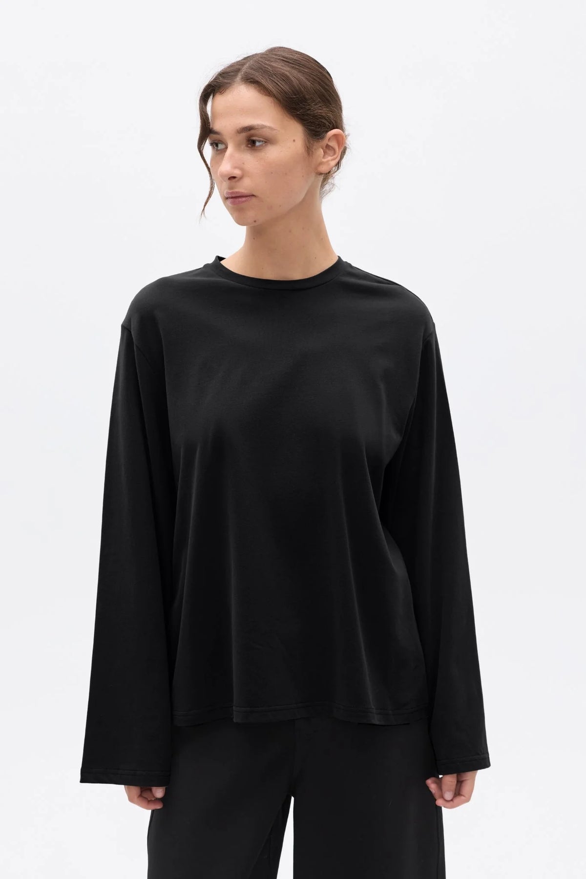 PRIYA LONG SLEEVE TOP - BLACK