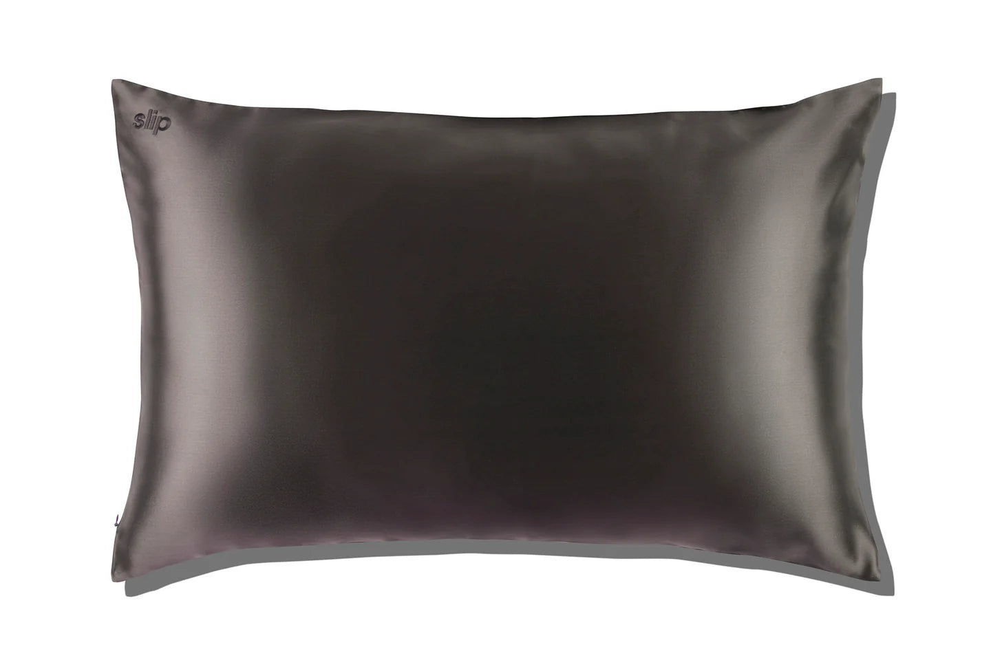 SLIP PURE SILK QUEEN PILLOWCASE - CHARCOAL