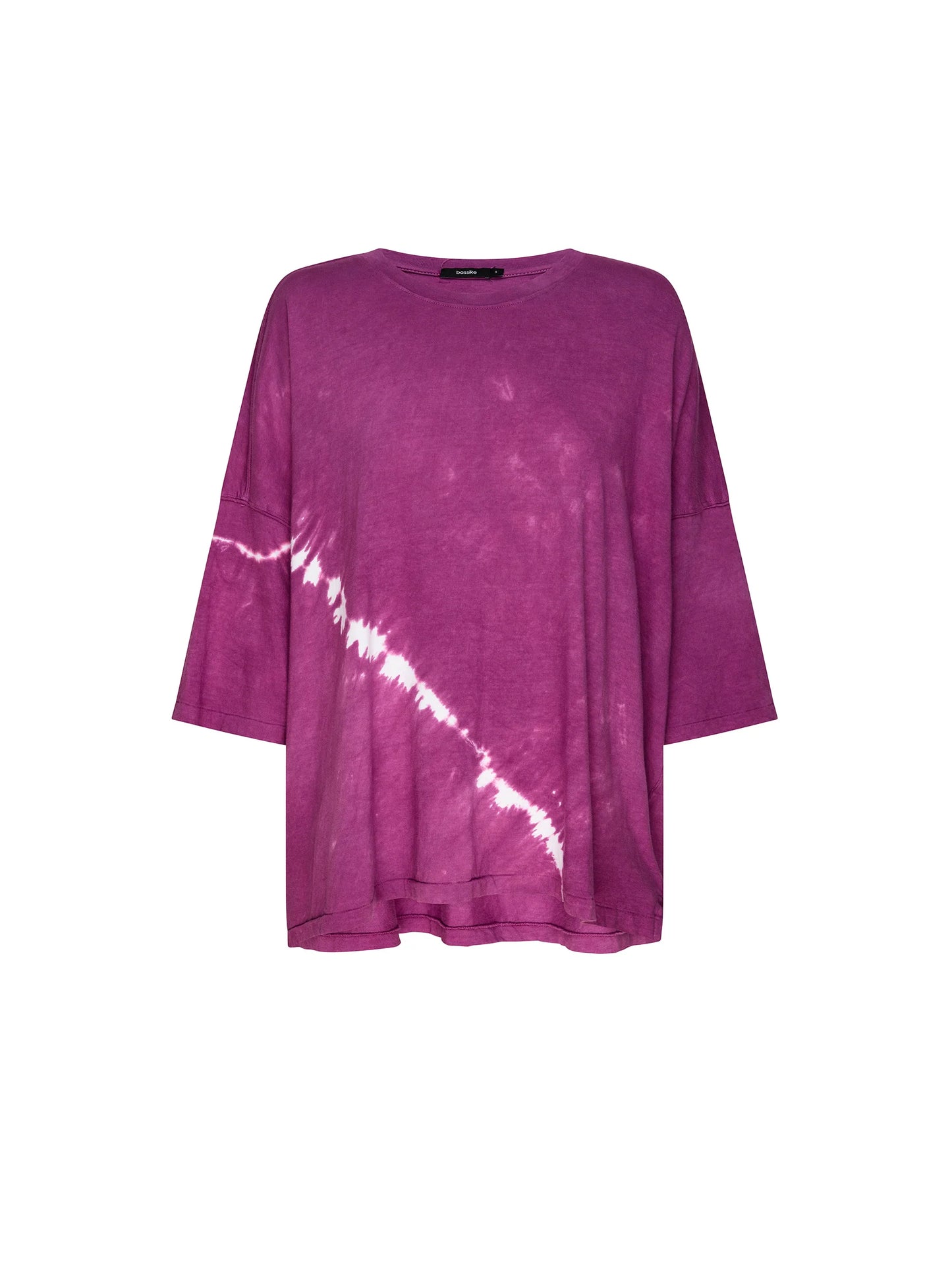 CRESCENT DYE SLOUCH T SHIRT - MAGENTA