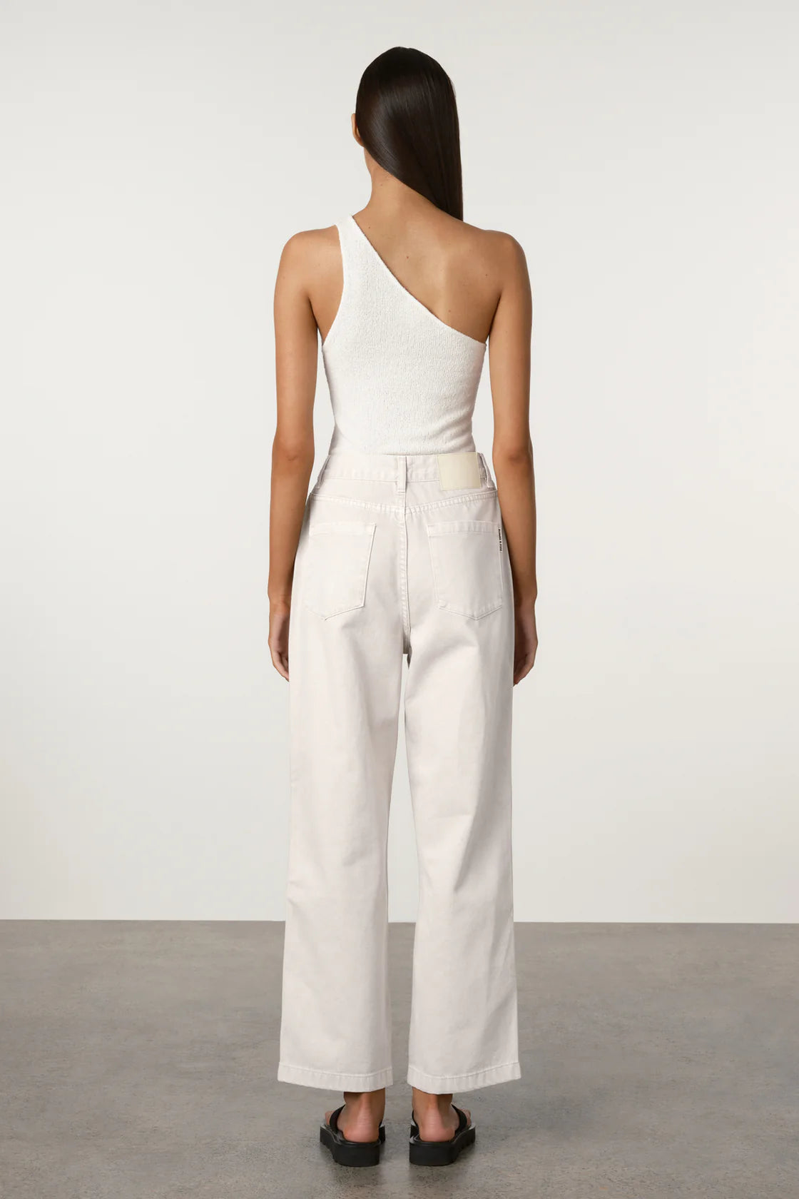 WHITE RELAXED RECYCLED DENIM JEAN - WHITE