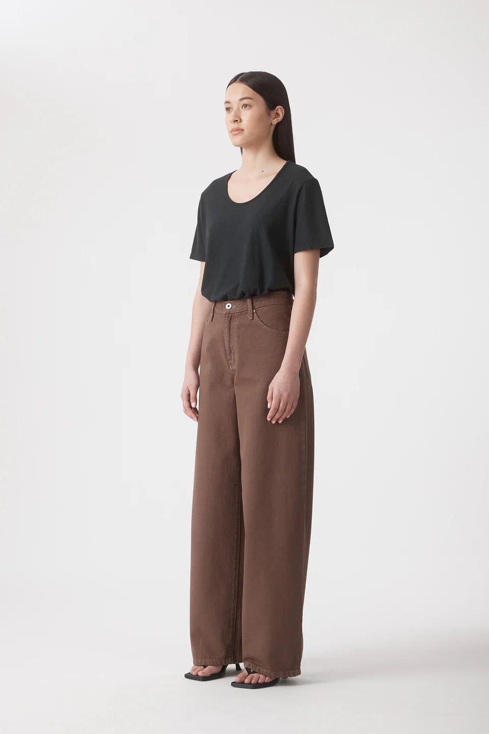 CLAUDIA HIGH WIDE RELAXED JEAN - CACAO