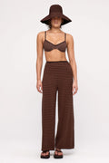 KNIT PANT - BROWN STRIPE