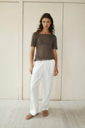 THE EASE TROUSER - WHITE