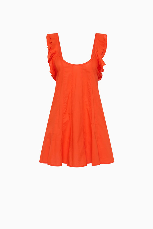 LOOSE TRACK OF TIME MINI DRESS - TOMATO