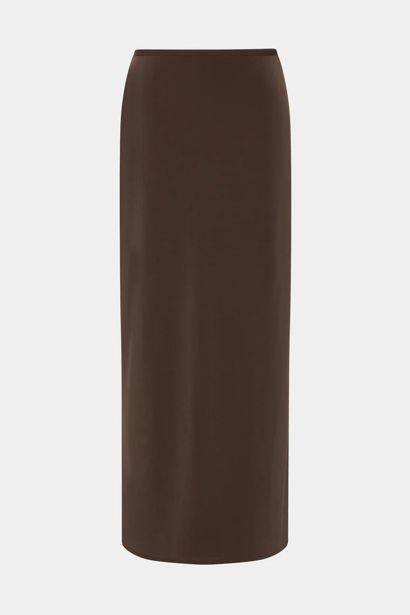 MATHEO MIDI SKIRT - TRUFFLE