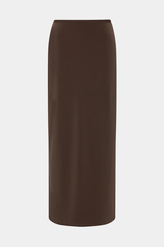 MATHEO MIDI SKIRT - TRUFFLE