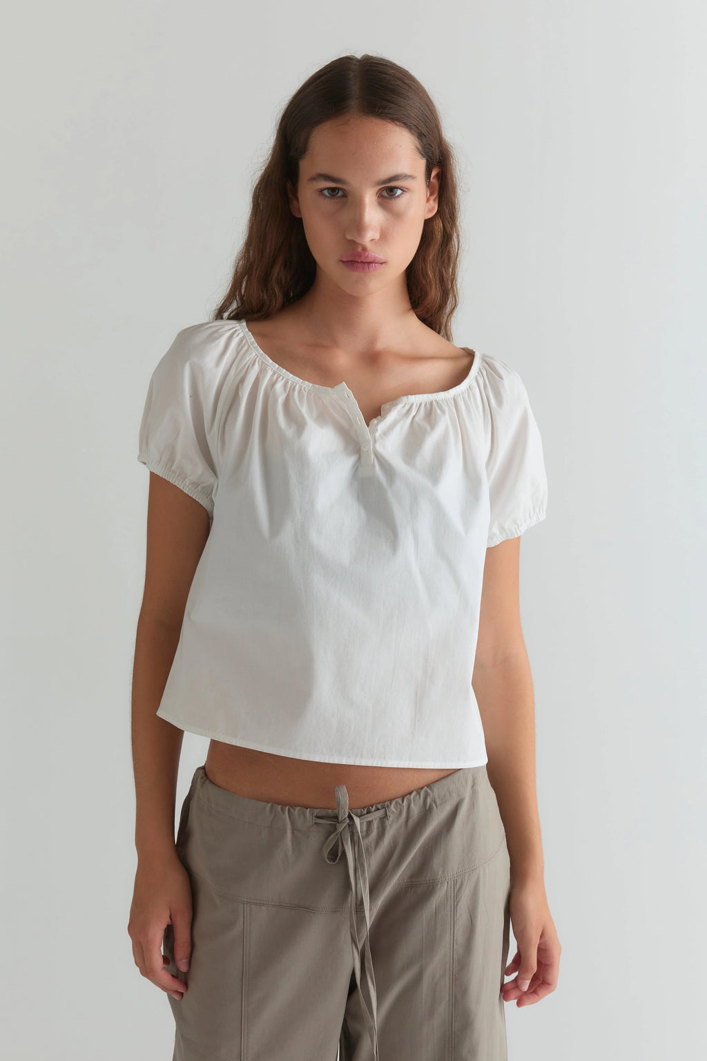 POPLIN T SHIRT - WHITE