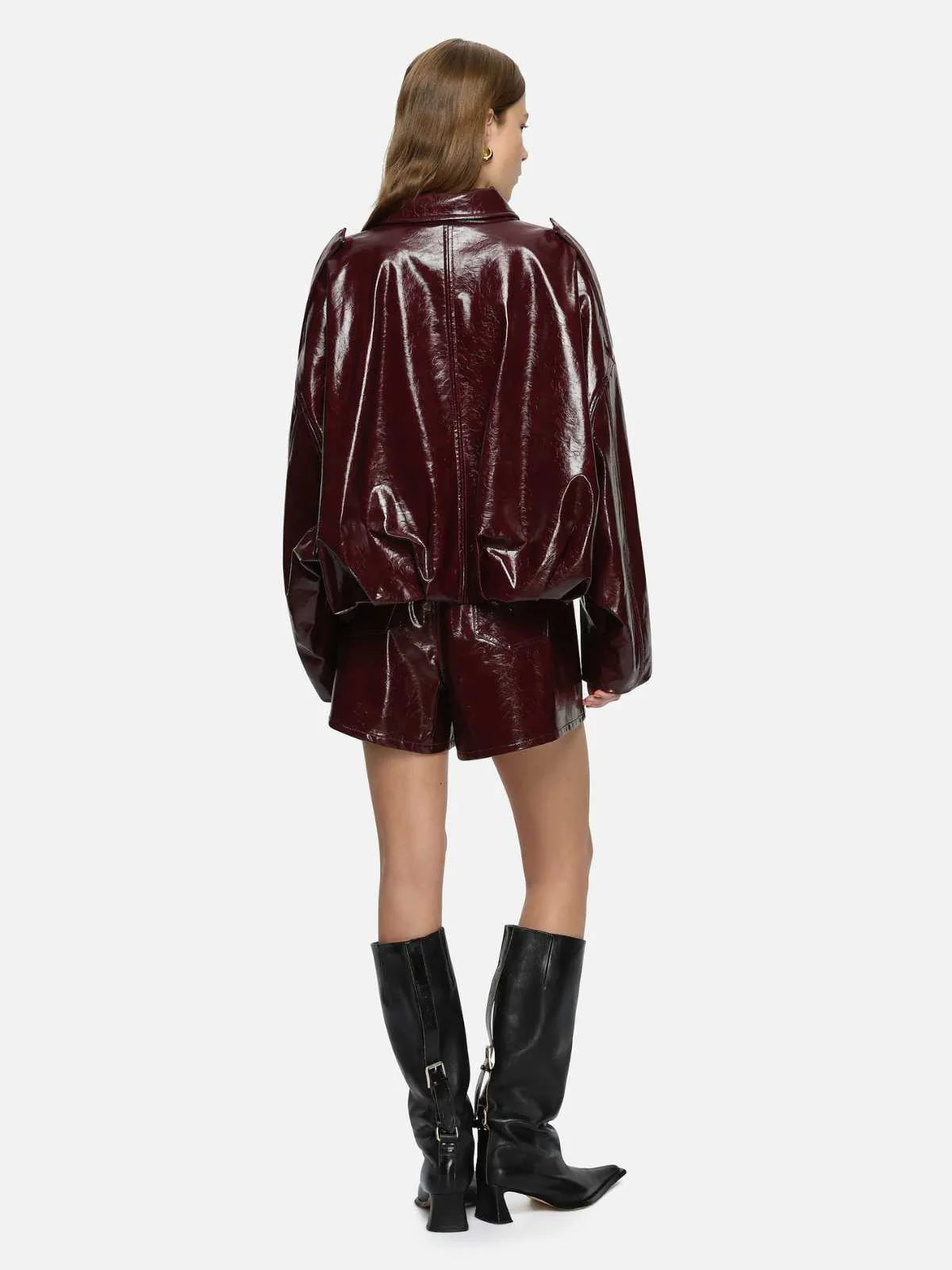 RITA SHORTS - BURGANDY