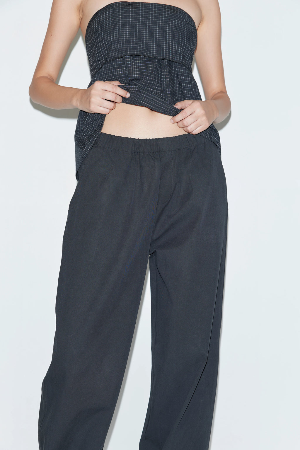 SNAP TAB PANT - BLACK