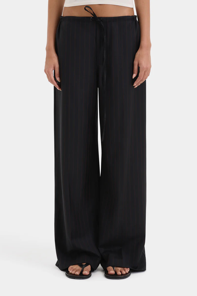 SORRENTINO DRAWSTRING PANT - RED PINSTRIPE