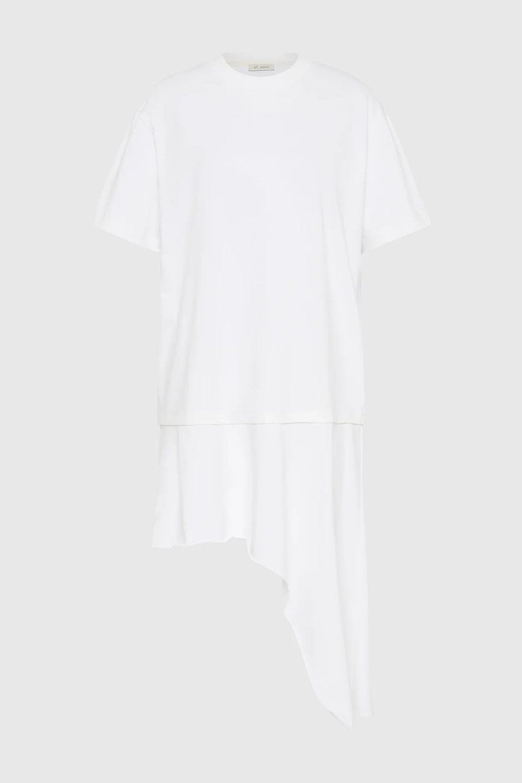 LAYERED TEE MINI DRESS - OFF WHITE