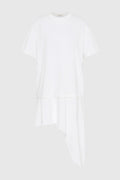 LAYERED TEE MINI DRESS - OFF WHITE