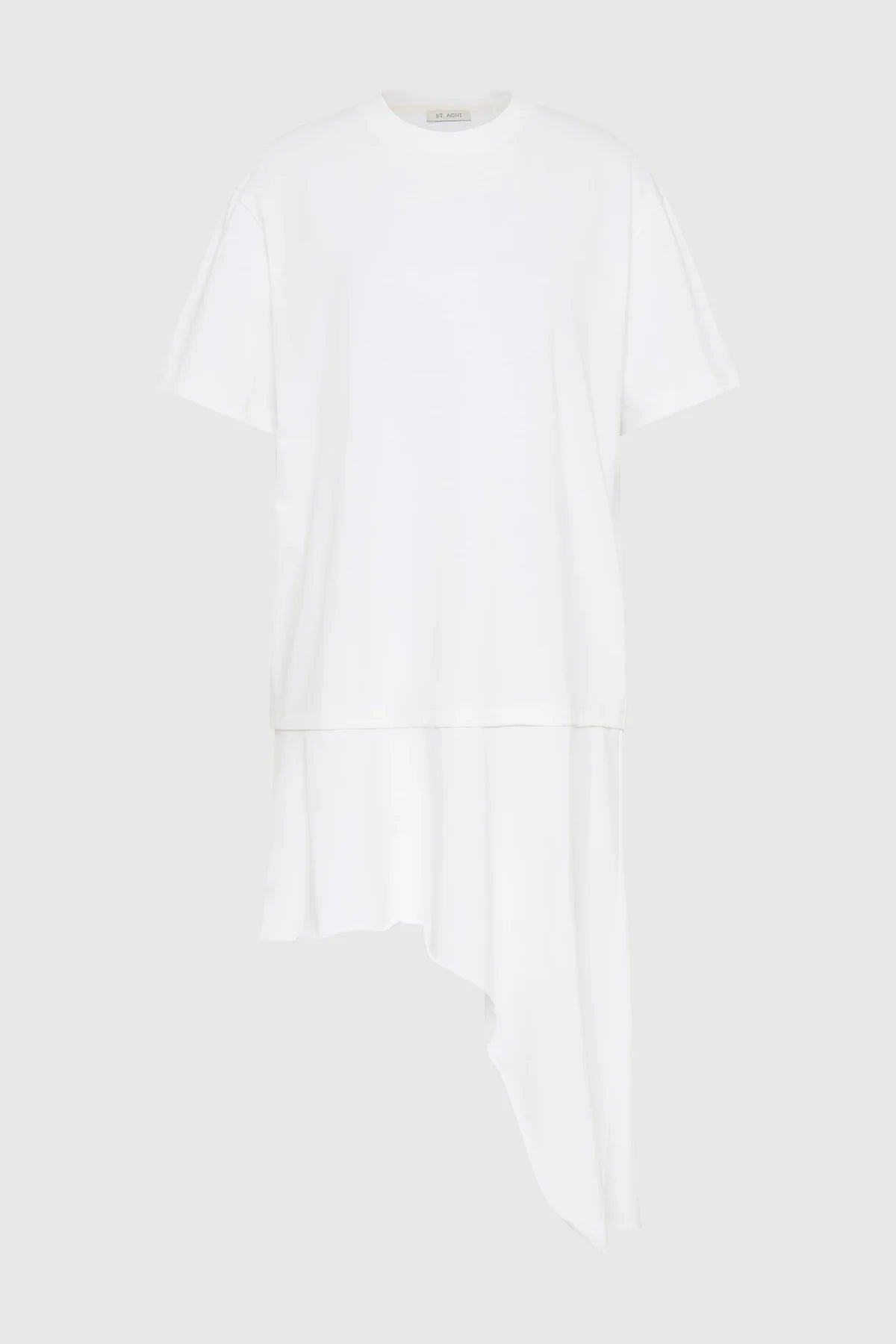 LAYERED TEE MINI DRESS - OFF WHITE