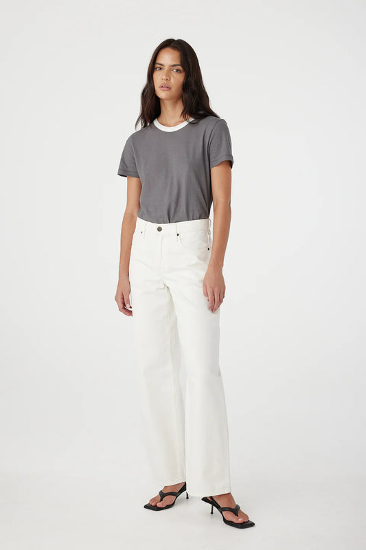AVRIL MID SLOUCHY WIDE LEG - WHITE