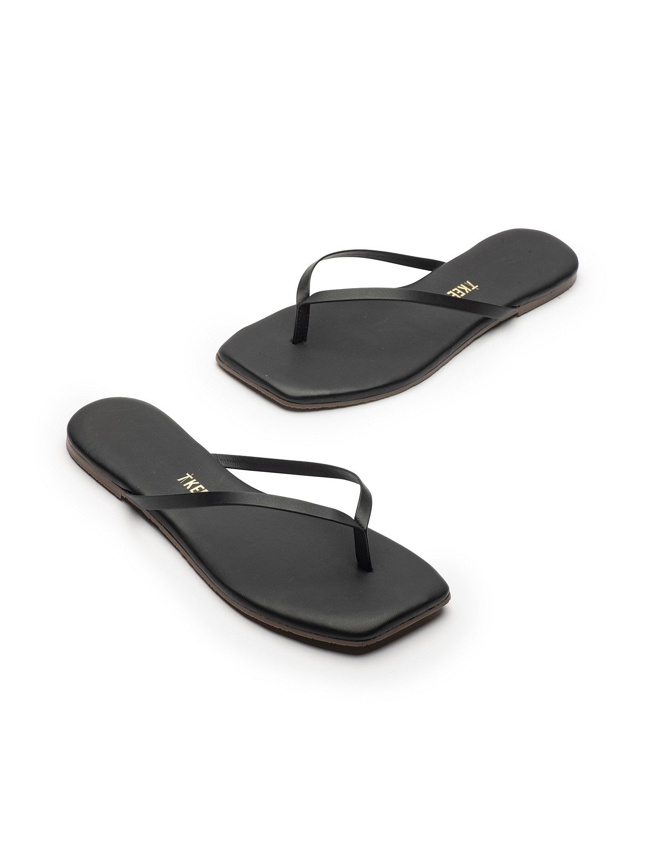 SQUARE TOE LILY SLIDE - BLACK