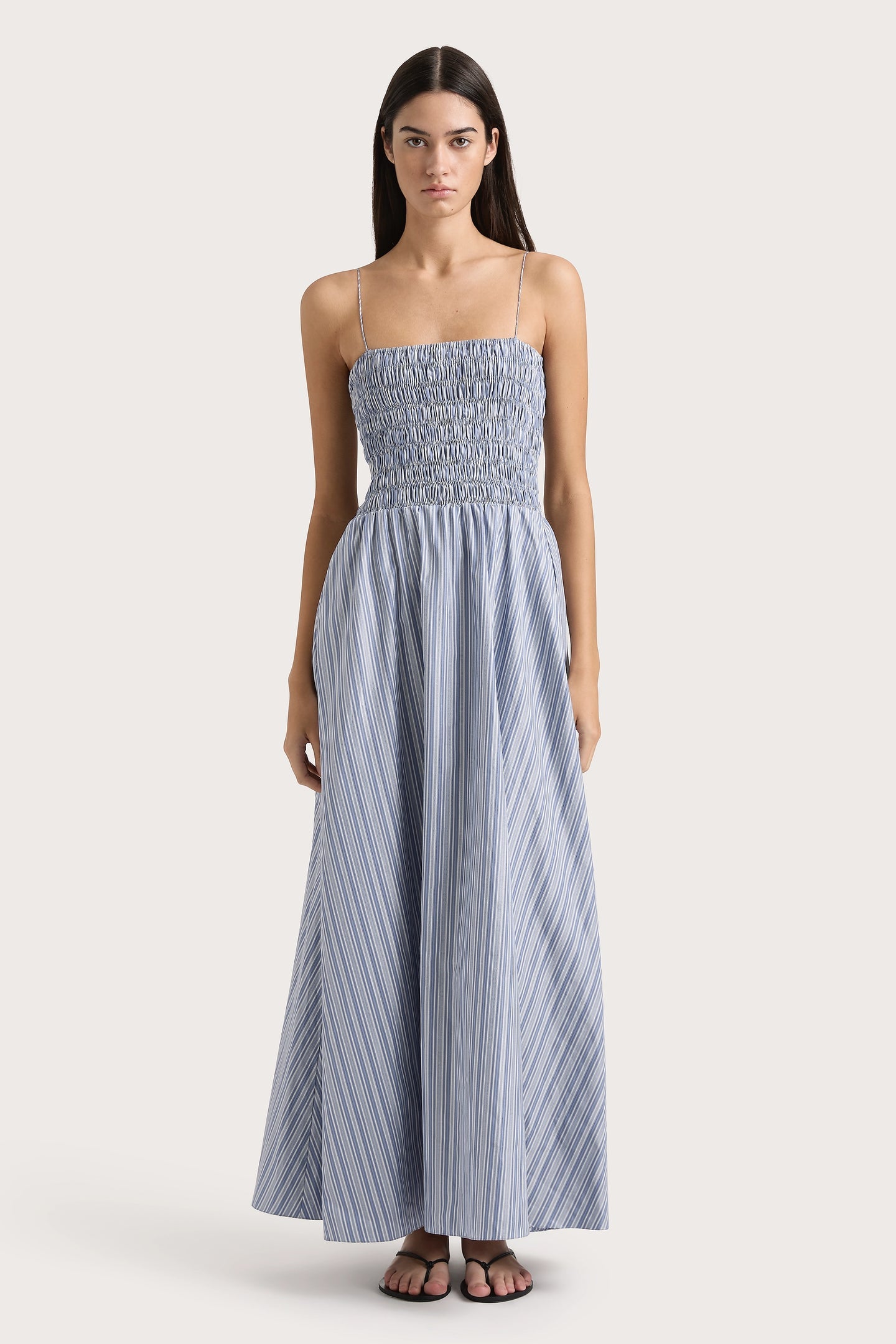 LIDA MAXI DRESS - BLUE STRIPE