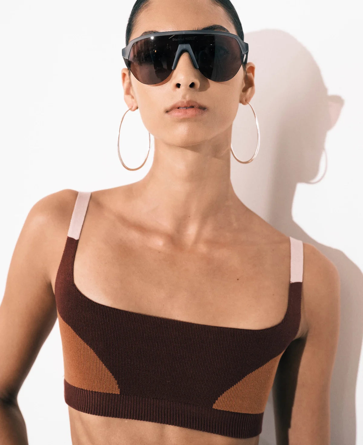 (PRE-ORDER) ORGANIC COLOUR BLOCK BRALET - MULBERRY