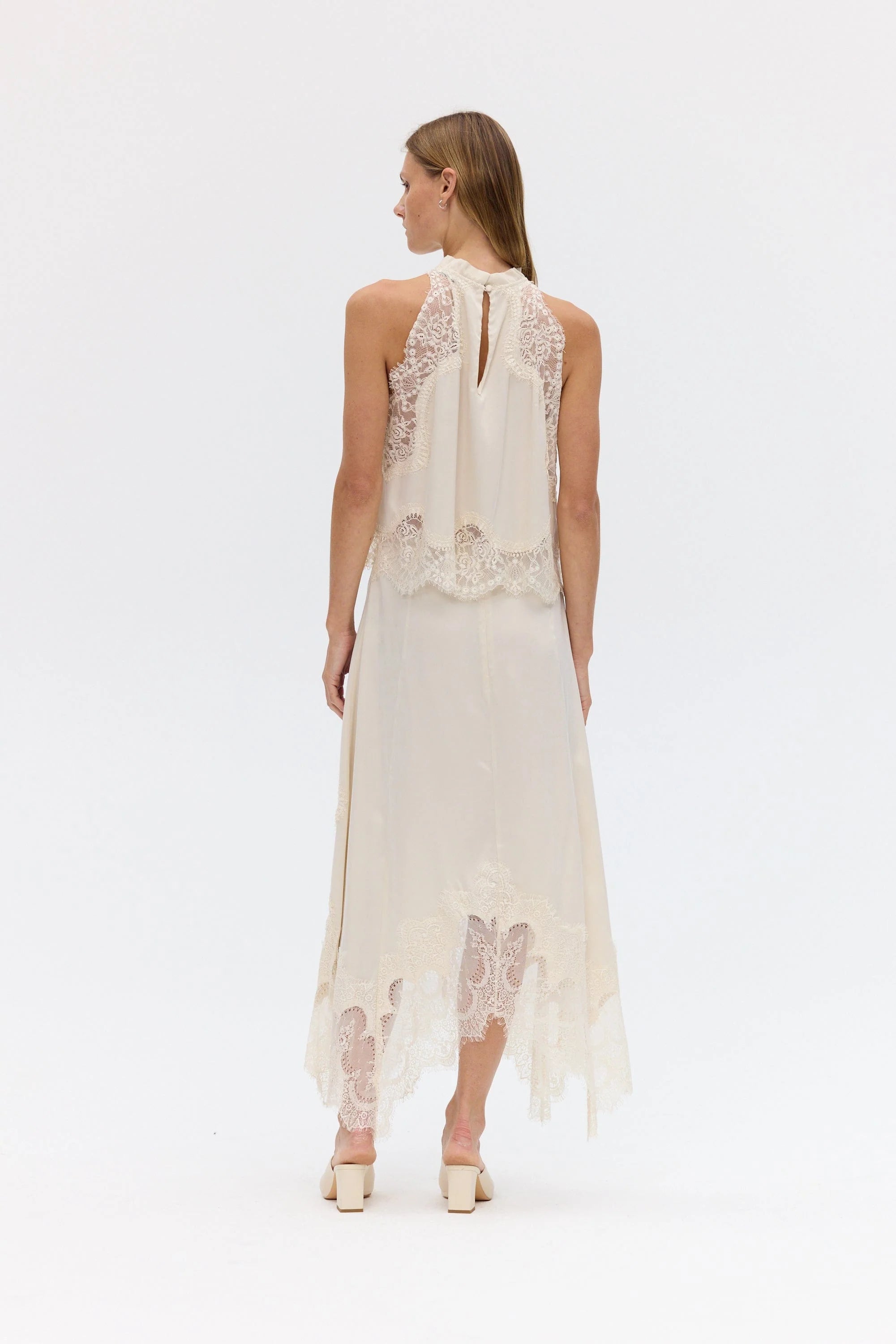 VISIONS LACE SKIRT - BUTTERCREAM