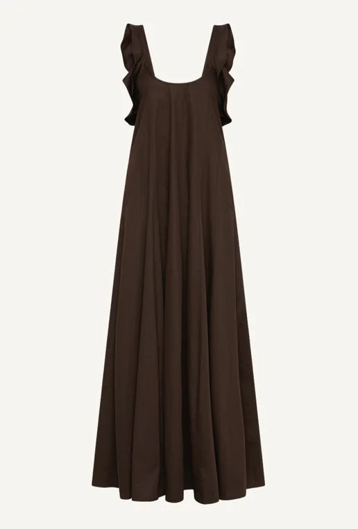LOOSE TRACK OF TIME DRESS - CHOCOLATE