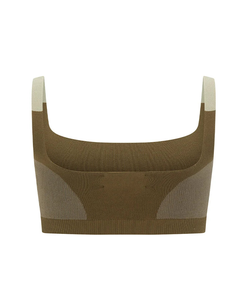 (PRE-ORDER) ORGANIC COLOUR BLOCK BRALET - HARVEST