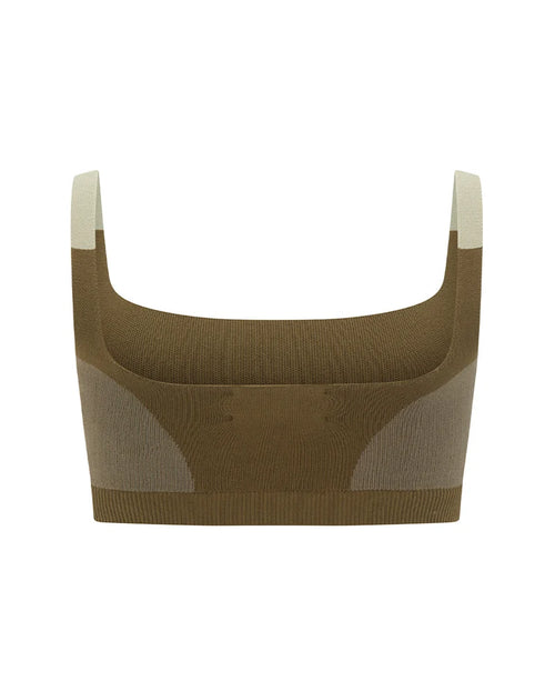 (PRE-ORDER) ORGANIC COLOUR BLOCK BRALET - HARVEST