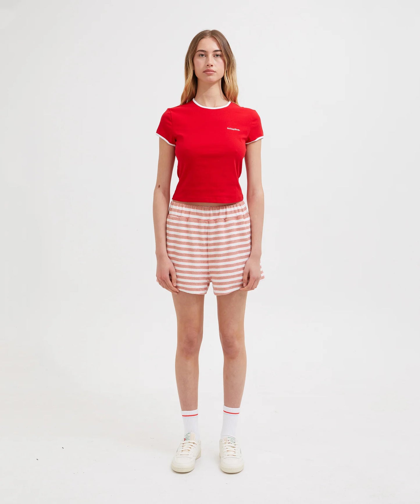 HS BABY TEE - RED/WHITE
