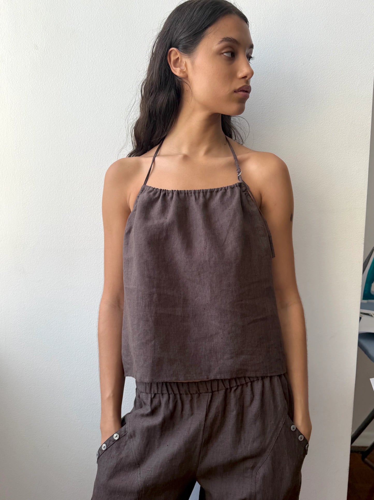 O RING HALTER - BARK