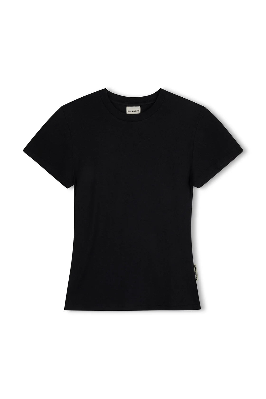 RIB HEMP JERSEY T SHIRT - BLACK