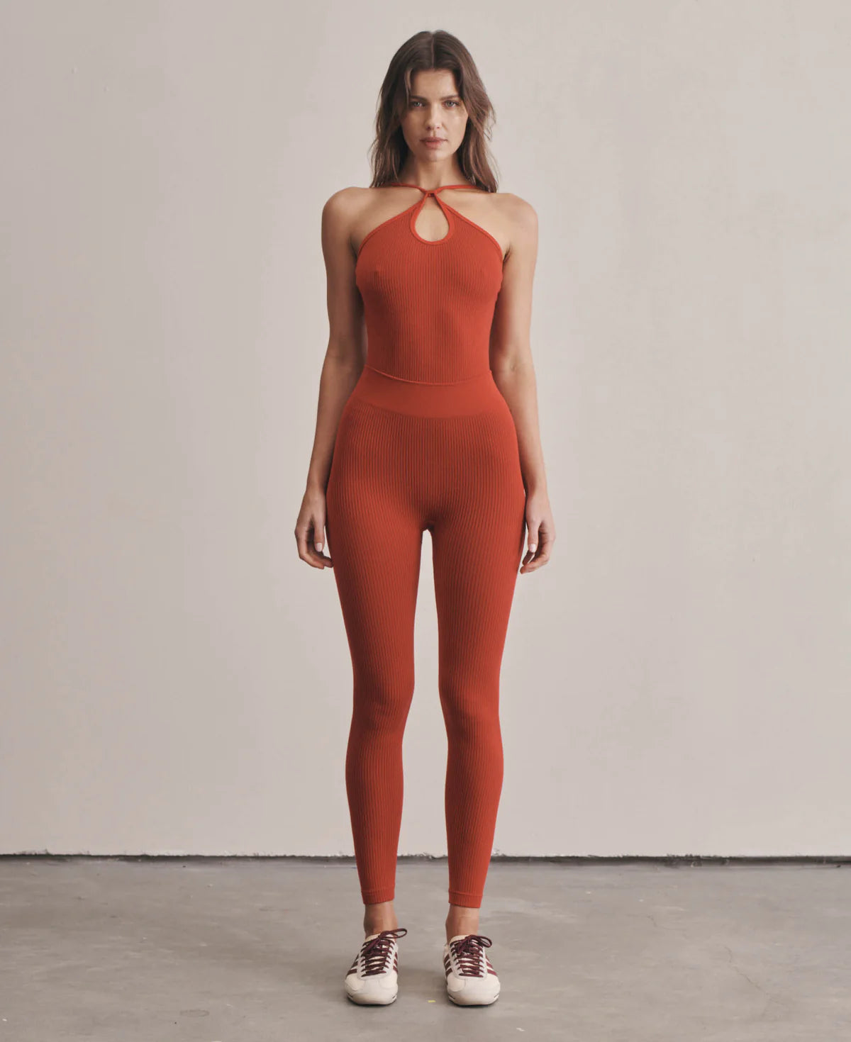 CLASSIC WOOL RIB LEGGING - CRIMSON