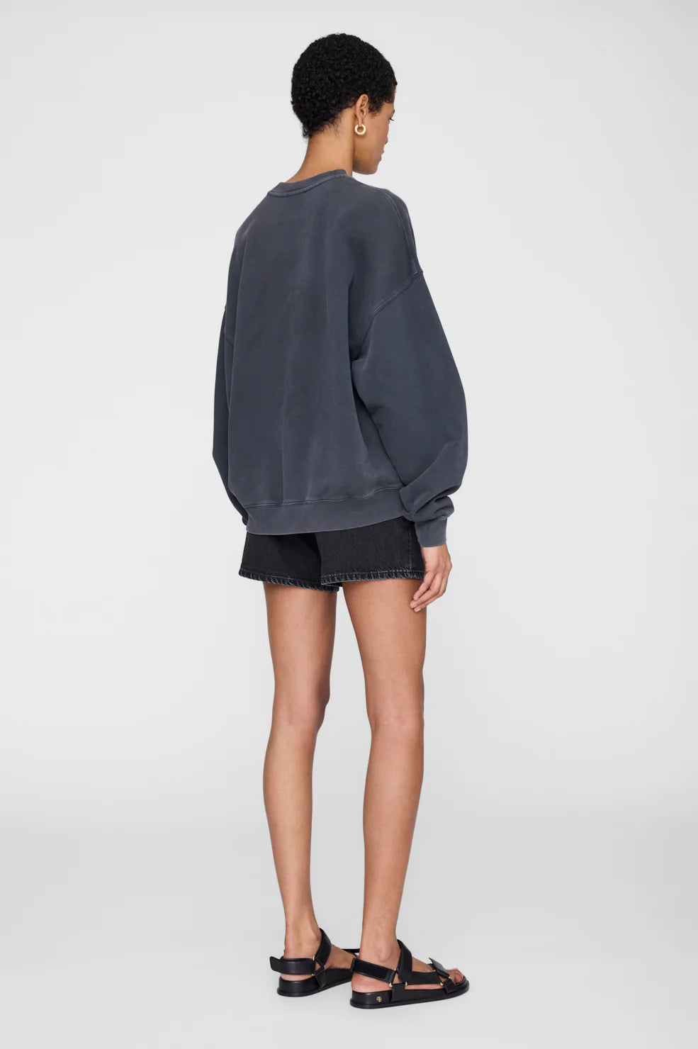 MILES SWEATSHIRT PALMS - WASHED GREY